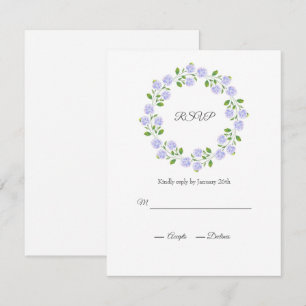 Drie Waterverf Floral Wreater RSVP Kaartje