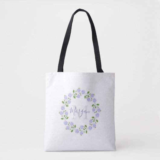 Drie Waterverf Floral Wreater Tote Bag (Voorkant)