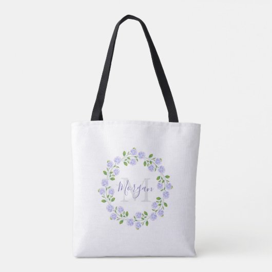 Drie Waterverf Floral Wreater Tote Bag (Achterkant)