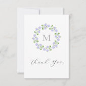 Drie Waterverf Hydrangeas Floral Wreator Bedankkaart (Voorkant)