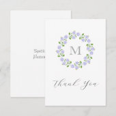 Drie Waterverf Hydrangeas Floral Wreator Bedankkaart (Voorkant / Achterkant)