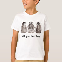 Drie Waterverf keizer Penguin gepersonaliseerd