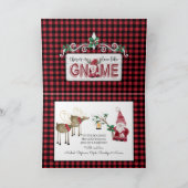 Drie Waterverf kerst met Gnomes Reindeer Feestdagen Kaart (Binnen)