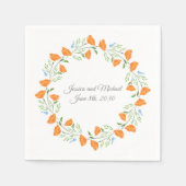 Drie Waterverf papavers Wreate Servet (Voorkant)