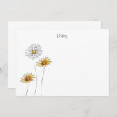 Drie Waterverf, pen en inktzeden Notitiekaartje (Voorkant / Achterkant)