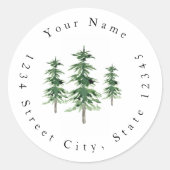 Drie Waterverf Pine Treels Labels (Voorkant)