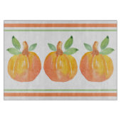Drie Waterverf pompoenen 2 Snijplank (Voorkant)