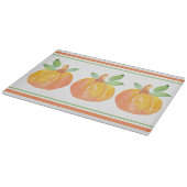 Drie Waterverf pompoenen 2 Snijplank (Hoek)