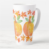 Drie Waterverf pompoenen & esdoorn bladeren Garlan Latte Mok (Rechterhoek)