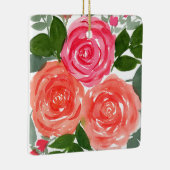 DRIE WATERVERF ROZEN KERAMISCH ORNAMENT (Rechts)