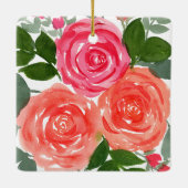 DRIE WATERVERF ROZEN KERAMISCH ORNAMENT (Achterkant)