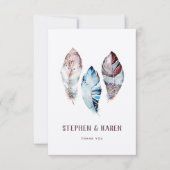 Drie Waterverf van de Elegant Wedding Bedankkaart (Voorkant)