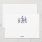 Drie Waterverf winterbomen Notitiekaartje (Voorkant / Achterkant)
