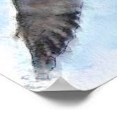 Drie Waterverf zeegarens Poster (Hoek)