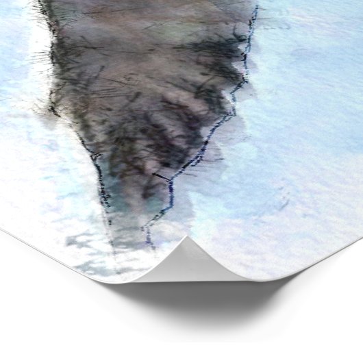 Drie Waterverf zeegarens Poster (Hoek)