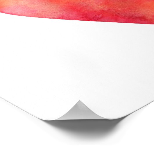 Drie waterverven dragen bij aan het afdrukken van  poster (Hoek)