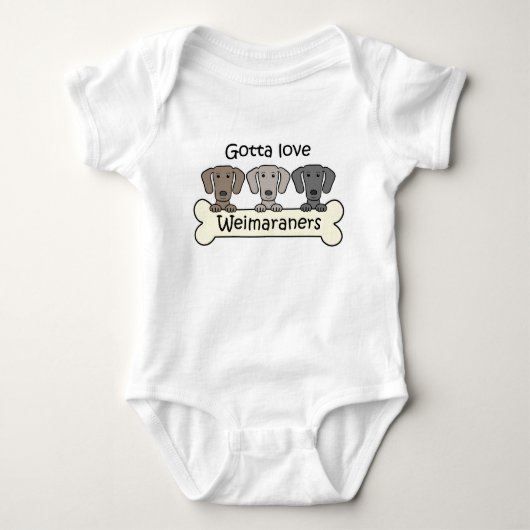 Drie Weimaraners Romper (Voorkant)