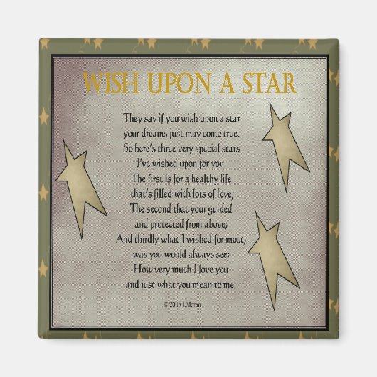 Drie wensen magneet (Voorkant)