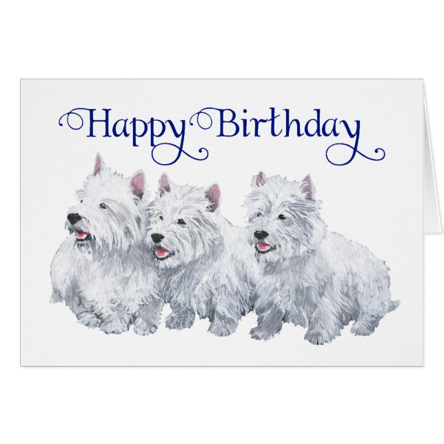 Drie West Highland White Terriers (Voorkant Horizontaal)
