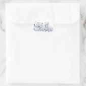 Drie West Highland White Terriers Ronde Sticker (Tas)