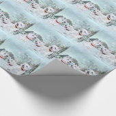 Drie Westies in de wintertijd Cadeaupapier (Hoek)