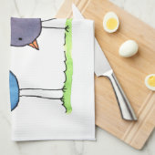 Drie Whimsical Watercolor Vogels Theedoek (Quarter Fold)