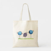 Drie Whimsical Watercolor Vogels Tote Bag (Achterkant)