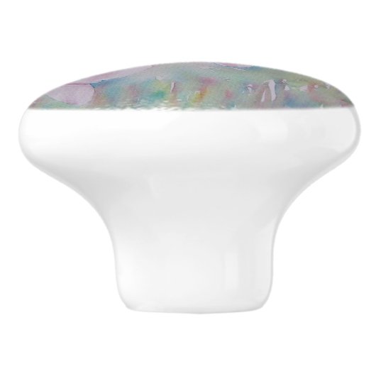 DRIE WHITE ORCHIDS CERAMIC KNOB KERAMISCHE KNOP (Zijkant)