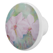 DRIE WHITE ORCHIDS CERAMIC KNOB KERAMISCHE KNOP (Rechts)