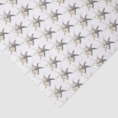 Drie whitepaper over een staartpatroon tissuepapier (Detail)