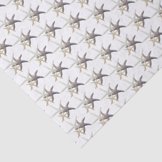 Drie whitepaper over een staartpatroon tissuepapier (Detail)