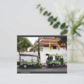 Drie wielen in thailand briefkaart (Staand voorkant)