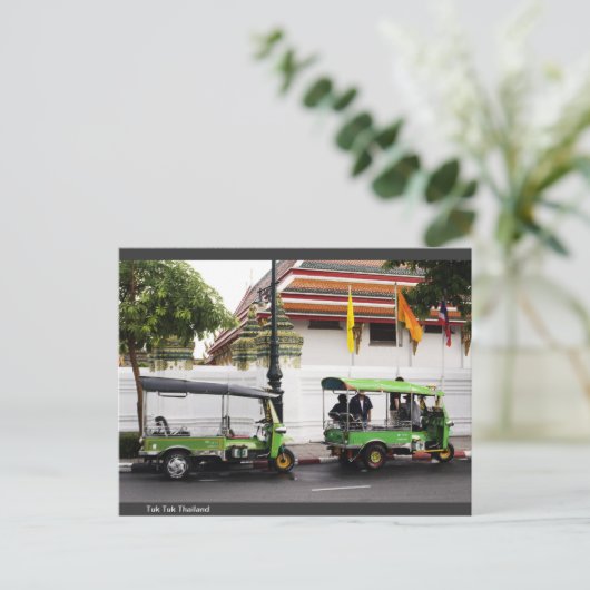 Drie wielen in thailand briefkaart (Staand voorkant)