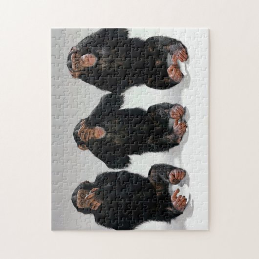 Drie Wijze apen, Jigzaag Puzzle Legpuzzel (Verticaal)