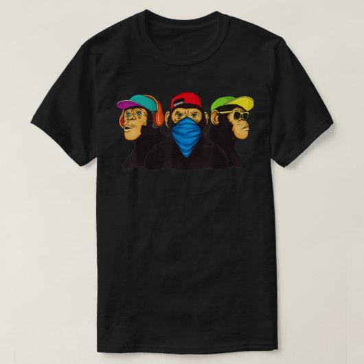 Drie Wijze apen Modern Graffiti T-shirt (Design voorkant)