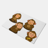 Drie wijze apen plus een normale deurmat (Schuin)