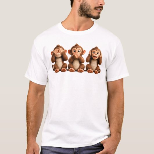 Drie Wijze Apen T-shirt (Voorkant)