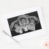 Drie Wijze Chef Skulls Rechthoekige Sticker (Envelop)