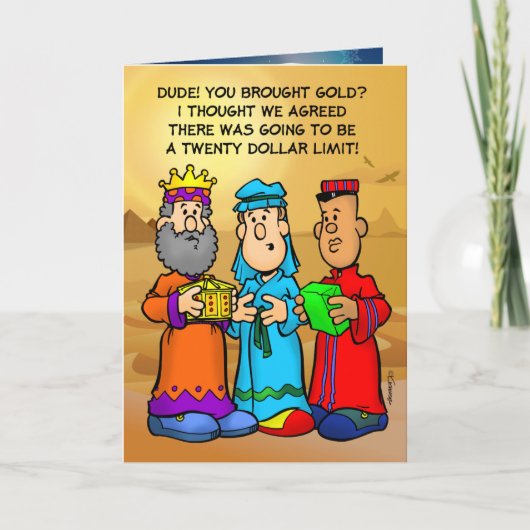 Drie wijze jongens feestdagen kaart (Voorkant)