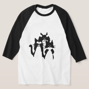 Drie Wijze Kittens in een Groep T-shirt
