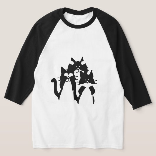 Drie Wijze Kittens in een Groep T-shirt (Laagn)