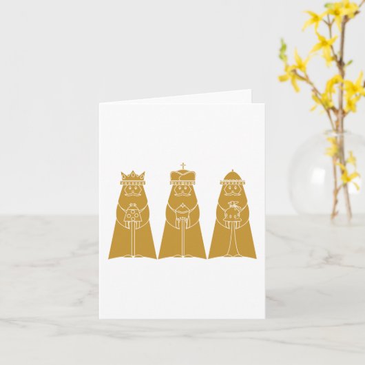 Drie wijze Man Kaart (Gele Bloem)