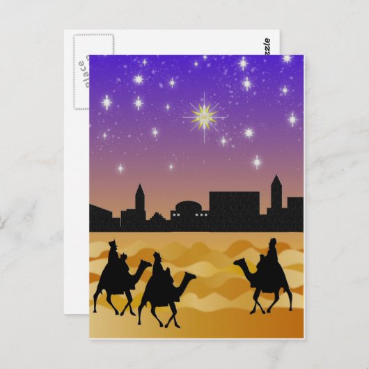 Drie wijze mannen briefkaart (Voorkant / Achterkant)