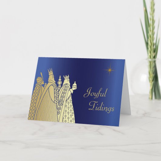 Drie Wijze Mannen Custom Christmas Wenskaart Feestdagen Kaart (Voorkant)