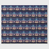 Drie wijze Mannen die een ster volgen Cadeaupapier (Vlak)