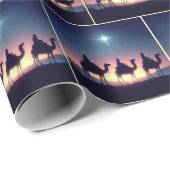 Drie wijze Mannen die een ster volgen Cadeaupapier (Rol Hoek)