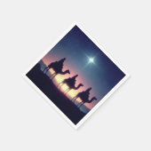 Drie wijze Mannen die een ster volgen Servet (Hoek)