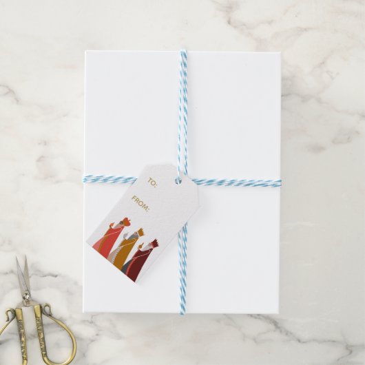 Drie Wijze Mannen Gift Label Cadeaulabel (Met Touw)