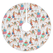 Drie wijze mannen kings & kamelen over druk kerstboom rok (Voorkant)