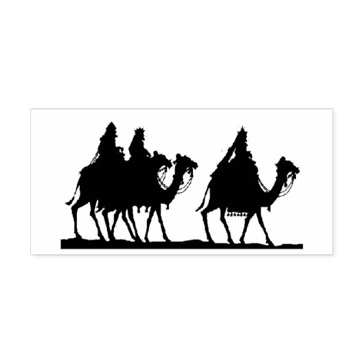 Drie wijze Mannen op Camels Rubber Stamp Rubberstempel (Afrduk)